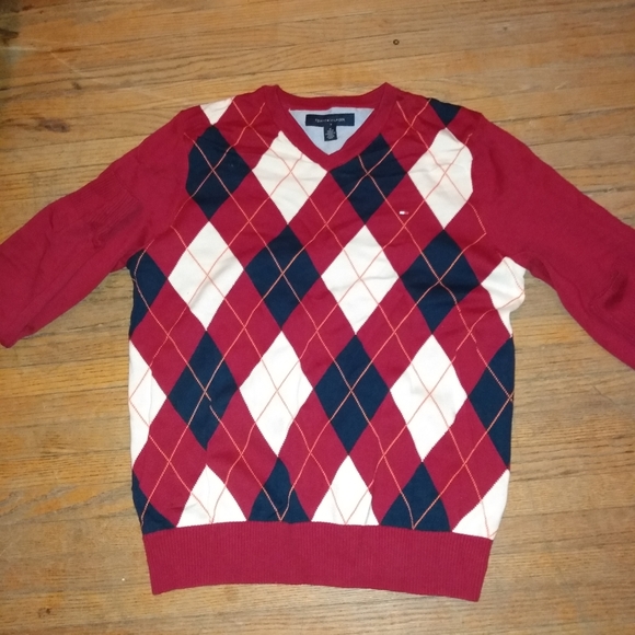 Tommy Hilfiger argyle sweater sz:M - Picture 2 of 8